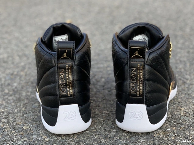 HYPE Air 'Reptile' Black 12 Retro Jordan AO6068-007 Gold-White Metallic 0712